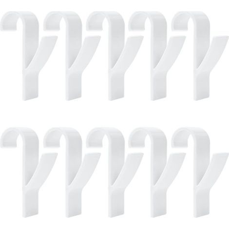 Ganci per termosifoni portasciugamani, 10 pezzi, ganci in plastica bianca per termosifoni, ganci per termosifoni per bagno e cucina (1/4)
