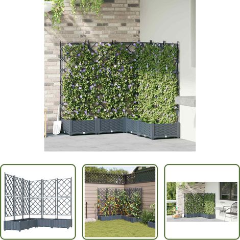 Pot de jardin - Cache-pot de jardin 5 pcs Gris Clair 120 x 120 x 125,5 cm Acier (1/5)