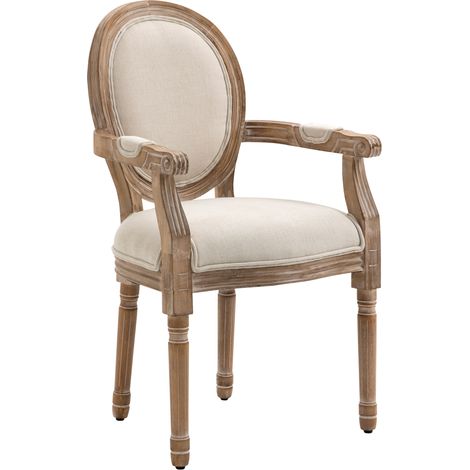 Klassisches Polstersofa in cremeweißem Stoff, 56 x 56 x 96 cm