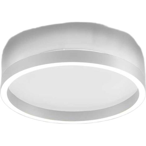 Plafonnier Led Aela P/P 36W Double Émission 1800-1900Lm 3000K/4000K Aluminium Satiné Blanc Gradable Phase Cut - Gealuce (1/3)