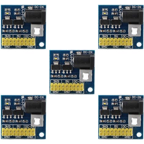5-teiliges Netzteilmodul, 12V DC Eingang, 3,3V/5V/12V Ausgang, geregelter Spannungswandler, für Elektronik- und DIY-Projekte. (1/5)
