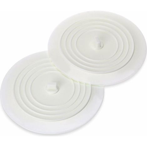 Universal Silicone Rubber 6 '' Drain Plug for Kitchen, Bathroom, Sink, Basin, Bathtub, Travel Drain Plug, 2-Piece (1/5)