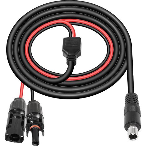 Connecteur solaire de 1,8 m vers câble d'extension CC 8020, connecteurs de panneau solaire 16 AWG vers câble de conversion DC 8020 pour panneau solaire RV Station d'alimentation portable (1/5)