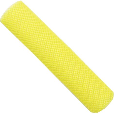 Spugna da bagno, in nylon, con design elastico, 1 pezzo, colore giallo. (1/2)
