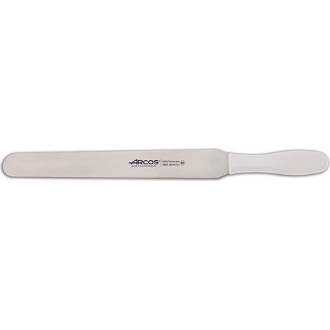 Spatola Arcos Colore - Prof. 299224 in acciaio inox Nitrum e mango Polipropilene ergonomico bianco e foglio 30 cm, in vetrina