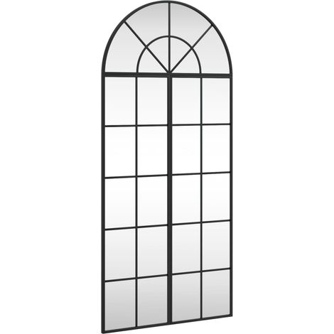 Maison Exclusive - Specchio da Parete Nero 60x130 cm Arco in Ferro