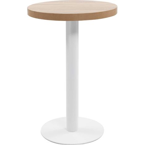 vidaXL Mesa de bistró MDF marrón claro 50 cm (1/5)