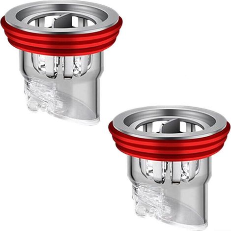 Lot de 2 inserts de siphon de sol ABS compatibles avec les drains de 40 à 50 mm. (1/5)