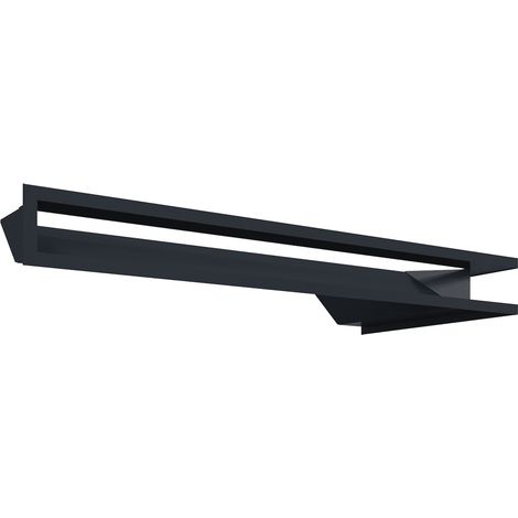 Eck-Lüftungsgitter LUFT links 80x40x9 Graphite (1/5)
