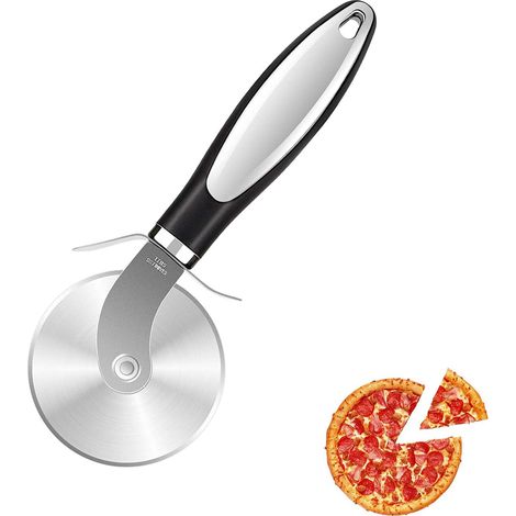 Taglia pizza, taglia pizza, affettatrice per pizza, taglia pizza, coltello per pizza, utensile da cucina con comoda impugnatura ergonomica, protezione per le dita per Halloween, Natale, Pasqua