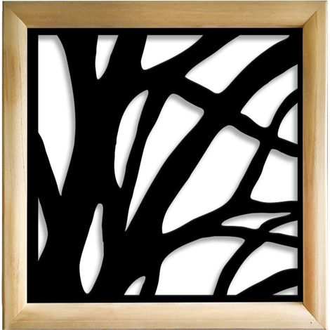 ALBERI - Modules décoratifs en bois et PVC - Dimension : 98x98 cm - Couleur : noir