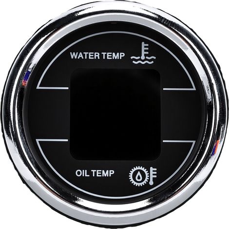 Jauge de température d'huile d'eau de 52 mm, borne de prise à 4 broches, affichage numérique, compteur de température pour systèmes électriques DC12 V, véhicules, bateaux, motos (1/5)