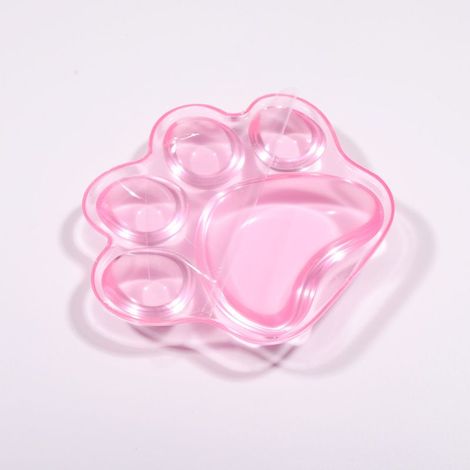 Coussin de poignet transparent en forme de patte de chat, repose-poignet au bureau, support de main confortable pour la maison, l'école, les espaces de(Rose) (1/4)