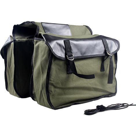 Sacoches de vélo en toile de grande capacité, support arrière de vélo pour cyclisme, voyages, déplacements, moto (1/5)
