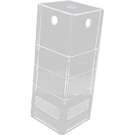 Acryl-Sandbarriereplatte für Aquarienfilter, interner Filterüberlaufkasten, Eckblende für Aquariendekoration und Landschaftsgestaltung-4 Layer