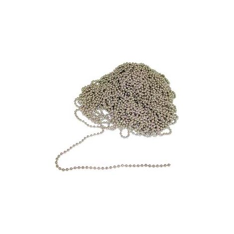 CATENA A PERLINE IN OTTONE NICHELATO- - ø mm.3,5 - 25 mt