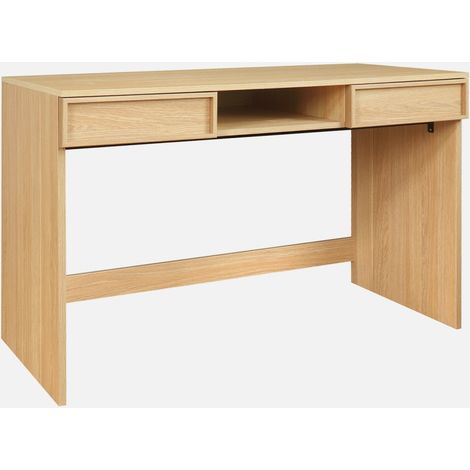 Scrivania effetto legno 2 cassetti 1 vano 120cm