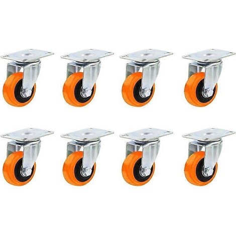 Ensemble de 8 roulettes de 3,8 cm (1,5 pouce), roulettes universelles pivotantes à 360° pour boîtes de rangement/petits meubles/cuisine (1/5)