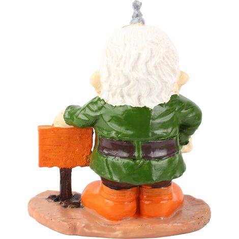 Estatua de duende hecha de resina con 4 tapas intercambiables para decoración de jardín, fiestas, Navidad, Pascua y el Día de la Independencia. (1/4)