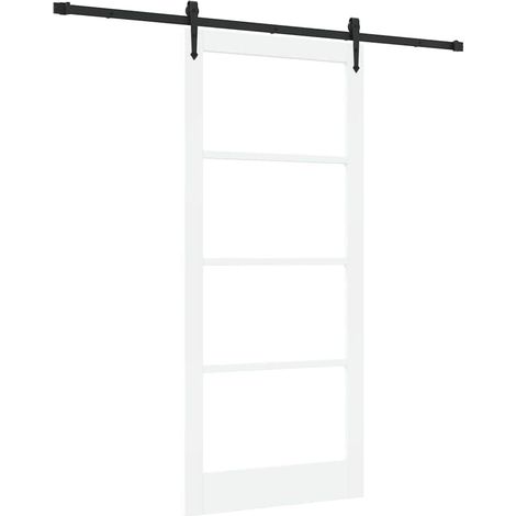 Maison Exclusive - Schiebetür ORKDAL Weiß 93 x 211 cm Massivholz