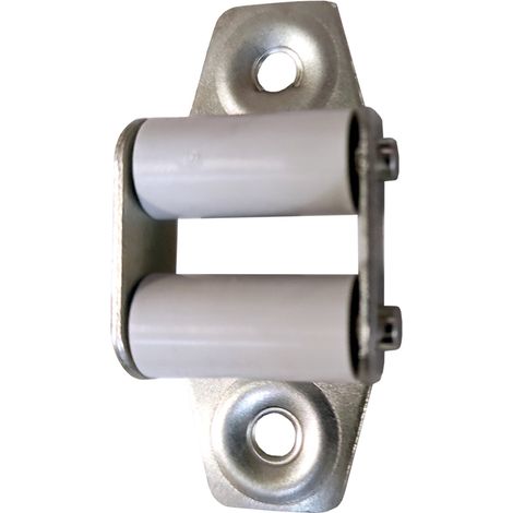 Guide de sangle à galets pour sangle - Décor : Blanc / Nickelé - Pour sangle de largeur max : 17 mm - ITAR (1/2)