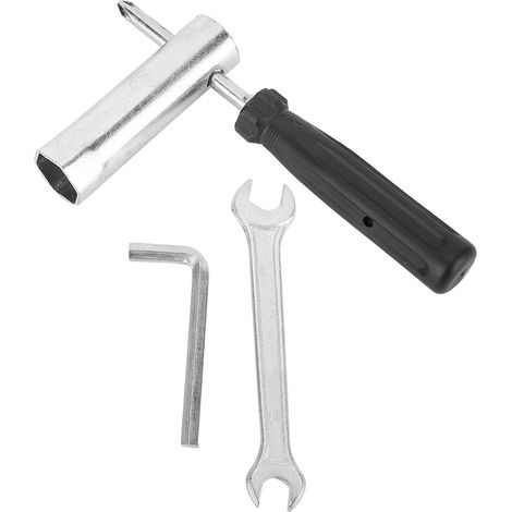 Kit d'outils de réparation moto universel avec tournevis, clé à douille et clé à molette (1/5)