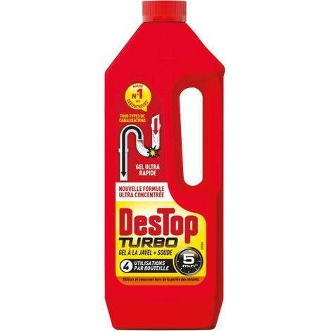 Destop Déboucheur turbo incolore 1 litre 4 doses