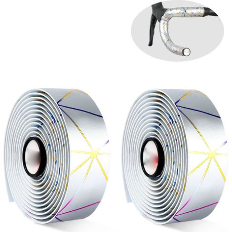 Rennrad-Lenkerband, atmungsaktiv und rutschfest, aus PU, erhältlich in Silber und Farbe. (1/2)
