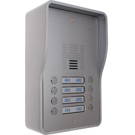 Ultra Secure – Interphone collectif GSM 4G anti-vandale 8 boutons – Déverrouillage à distance – Compatible VoLTE – IP65 étanche (1/4)