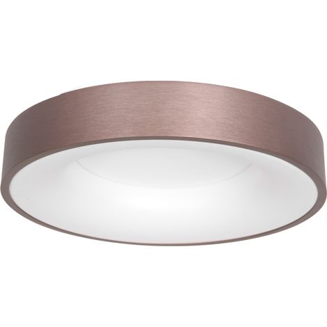 Plafonnier salon lampe cuisine lampe LED dimmable bronze blanc rond métal (1/4)