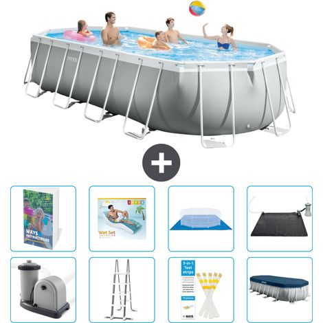 Prism Frame Pool Oval - 610x305x122 cm - 9-teilig S567