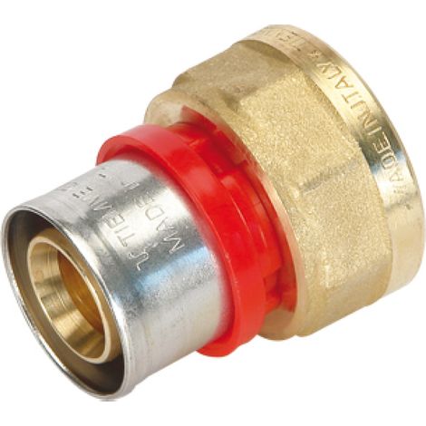 RACCORDO DIRITTO FEMMINA A PRESSARE PER TUBO MULTISTRATO MODELLO COBRAPRESS - 1 Ø26X3 - TIM