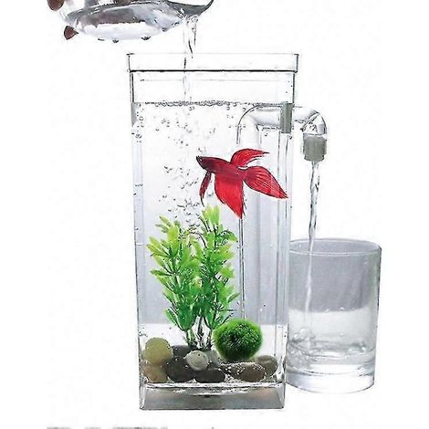 Mini aquarium autonettoyant, chaise aquarium confortable, aquarium de bureau compatible avec le bureau, la décoration intérieure et les accessoires pour animaux de compagnie (1/5)