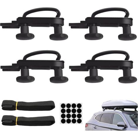 Sätze U-Bügel für Dachboxen, universelles Dachbox-Montageset, U-Bügel mit 85 mm Innenbreite, 8 Kontermuttern und 2 Gurte (1/5)