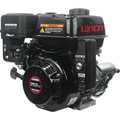 8 HP Avv.Elettrico LONCIN G252 FD T/Q Motore Benzina Albero Cilindrico 25,4 mm (1/4)
