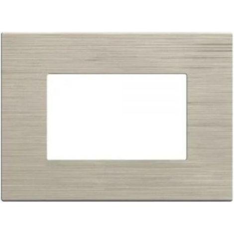 Mapam placca tecnopolimero spazzolato sabbia 3 posti compatibile Matix - JOY-P5003SP-SA