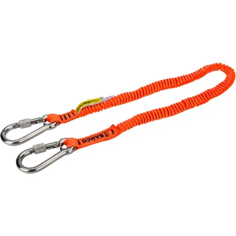 Bahco Leuchtend orangene Sicherungsleine mit fest montiertem Karabiner 3 kg (1/3)