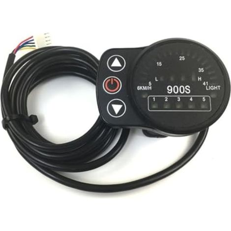 Contrôleur d'affichage numérique pour vélo électrique KT-900S, compteur LED 19 bits avec connecteur SM pour vélo électrique (1/5)