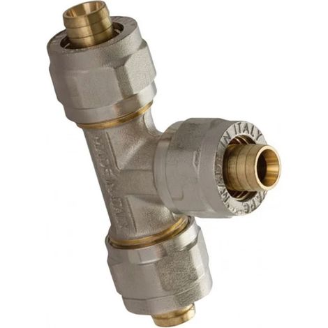RACCORDO A T INTERMEDIO A STRINGERE TRE PEZZI PER TUBO MULTISTRATO MODELLO 731L - Ø16-16-16 - APE