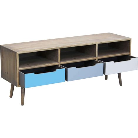 ADELINE - porta tv in legno colorato (1/4)