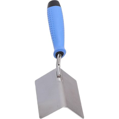 Un ensemble d'outils de maçonnerie de 5 pièces, comprenant un grattoir d'angle pour cloisons sèches et un grattoir d'angle intérieur, une truelle, une truelle à briques avec une poignée ergonomique et (1/5)