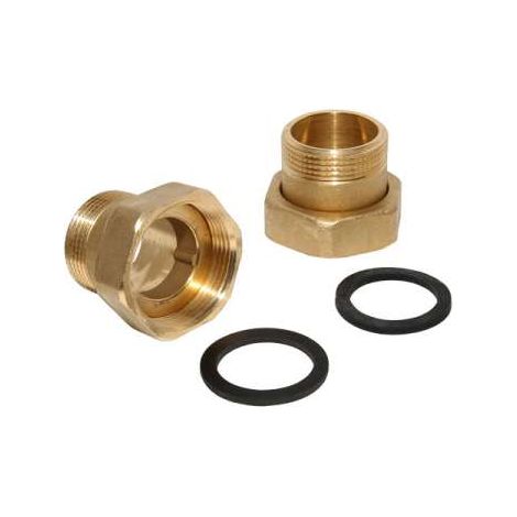 Verschraubung DN15 Verschraubungssatz Anschlussverschraubung G 3/4'' x 1/2'' AG messing flachdichten