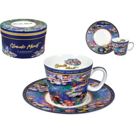 Carmani, tazzina da caffè espresso 90 ml - Monet/Ninfee (1/5)