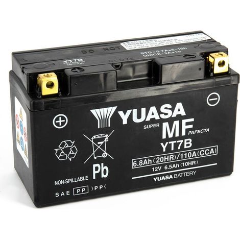 Batterie SLA Yuasa pour Moto Yamaha 250 Tt-R 1996 à 2005 YT7B /