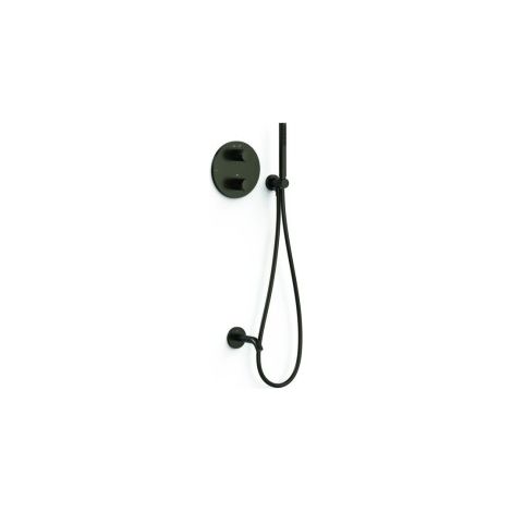 Kit robinet thermostatique encastré 2 voies pour baignoire et douche Therm-box Noir bronze - TRES 26235006KMB