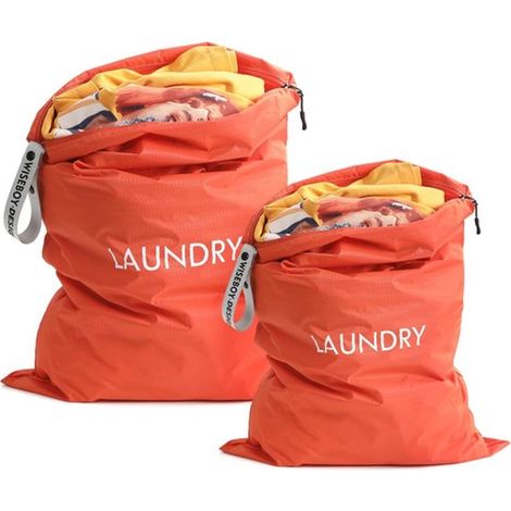 Ensemble de 2 pièces - Sac de rangement de voyage - Sac de rangement - Rangement pour armoire - Housse à vêtements - Sac à linge - Sac de rangement imperméable - Ensemble de sacs à linge de voyage - C (1/5)