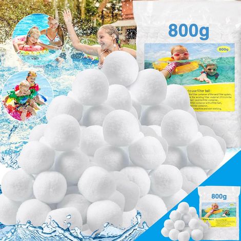 800g Poolfilterkugeln, Sandfilter, Poolfilterkugeln, Sandfilter, Poolreinigungszubehör, Sandfilter, Schwimmbad, Filterpumpe (1/5)
