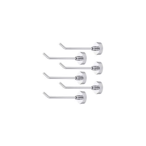 Lntyq 6-teiliges Set Magnethaken, 5,5 cm robuste Magnethaken, geeignet für Kreuzfahrtschiffkabinen, Grills, Kühlschränke, Küchen, Garagen usw. (Silber)