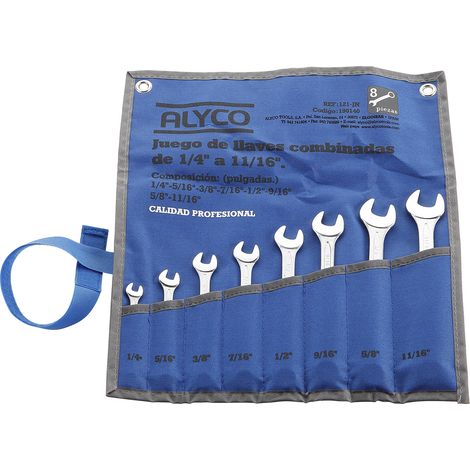 JUEGO 8 LLAVES COMBINADAS PULGADAS (1/5)