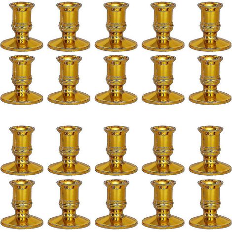 Bougeoirs romantiques décoratifs pour table à manger et salon, lot de 10 paires (1/5)